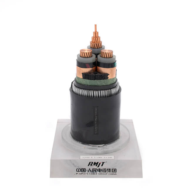 26 / 35 kV Copper Conductor XLPE Insulated Armoured Medium Voltage Power Cable